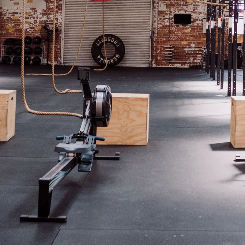 A member training on the Test Gym floor in Kalamazoo, Michigan